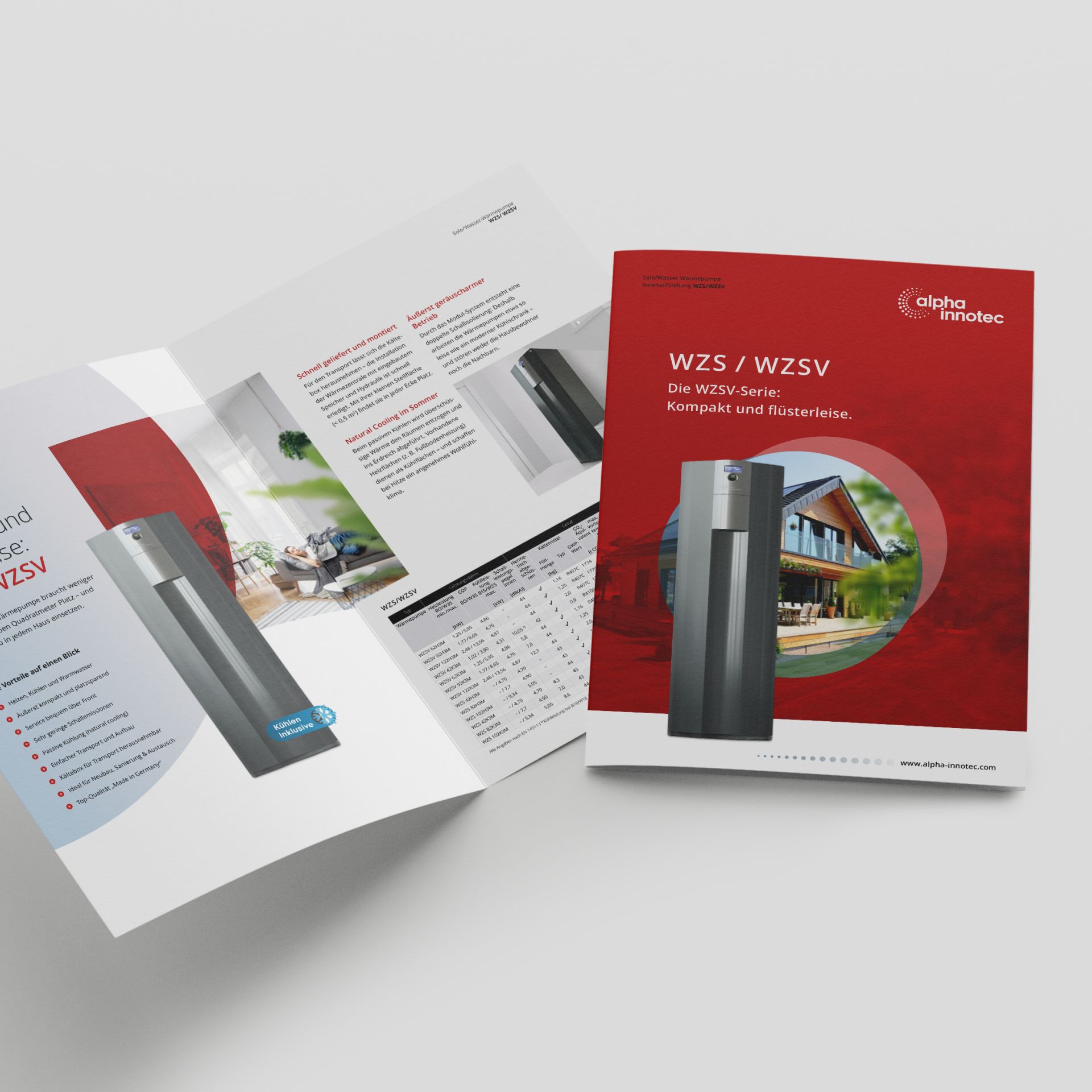 Flyer WZS(V) Luft-Wasser-Wärmepumpe alpha innotec