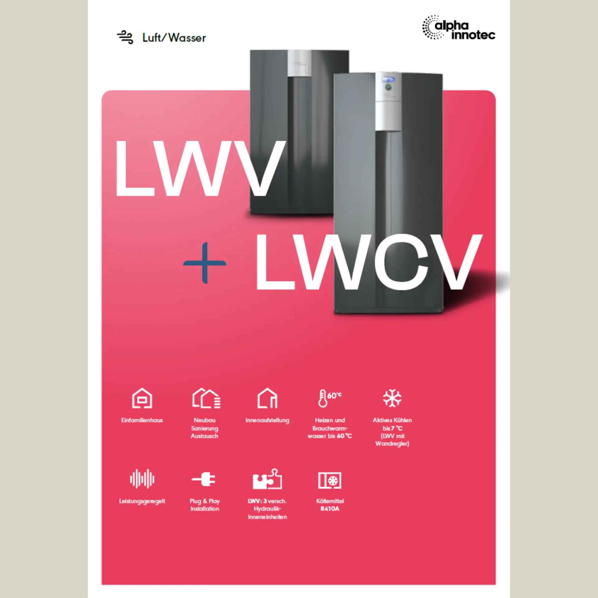 Product sheet LWDV Air-to-Water Heat Pumps alpha innotec