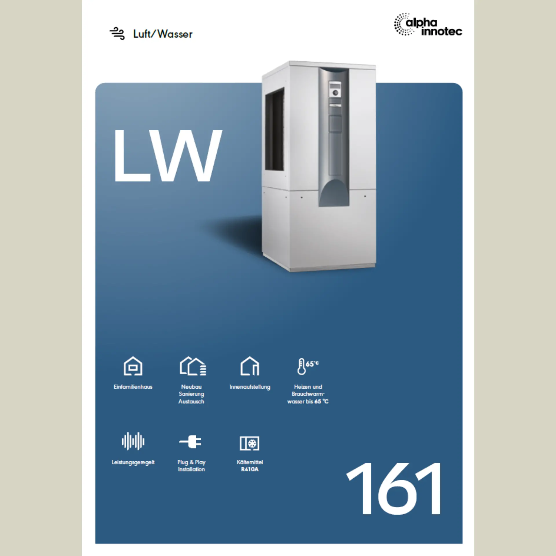 Product sheet LW Air-to-Water Heat Pumps alpha innotec