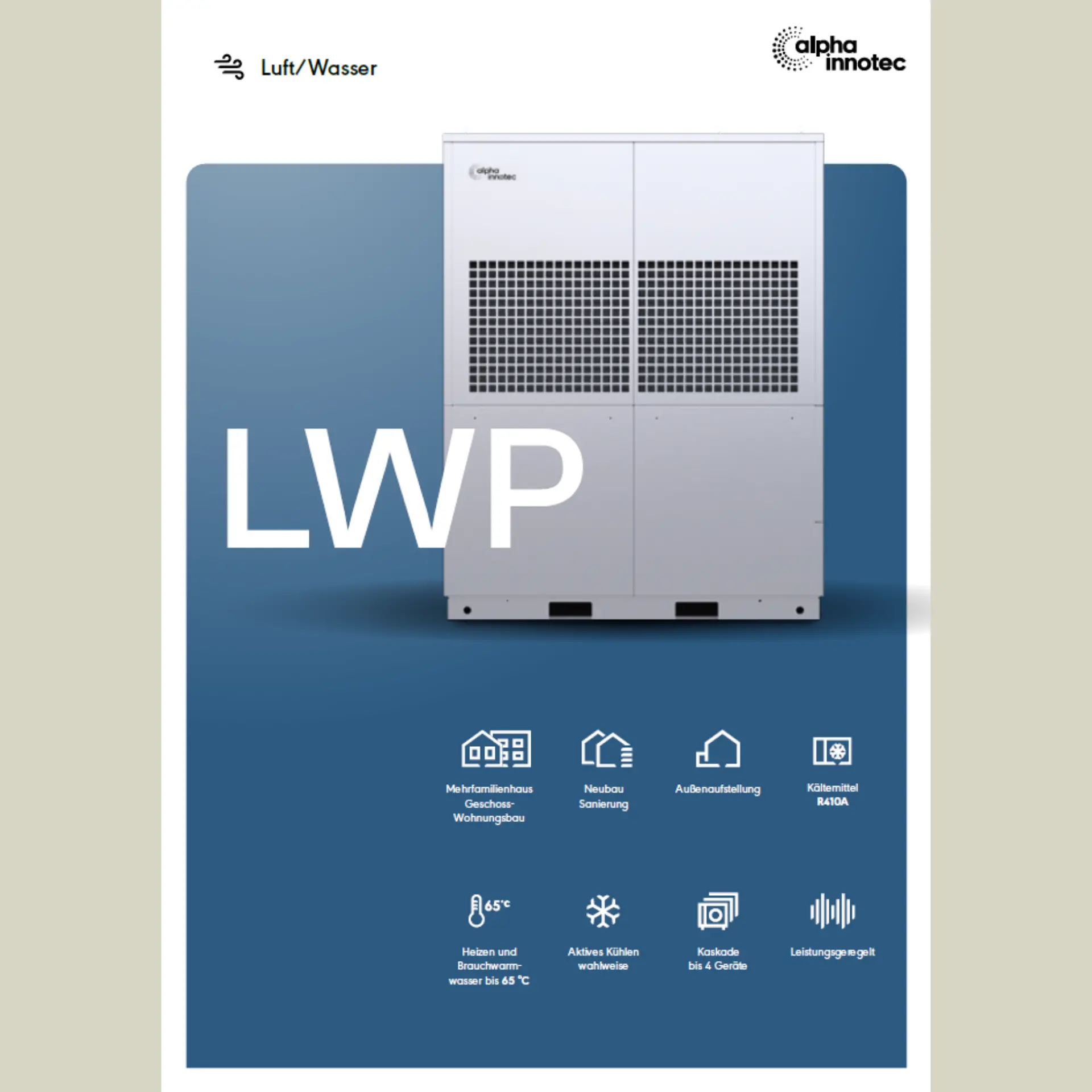 Product sheet LWP Air-to-Water Heat Pumps alpha innotec