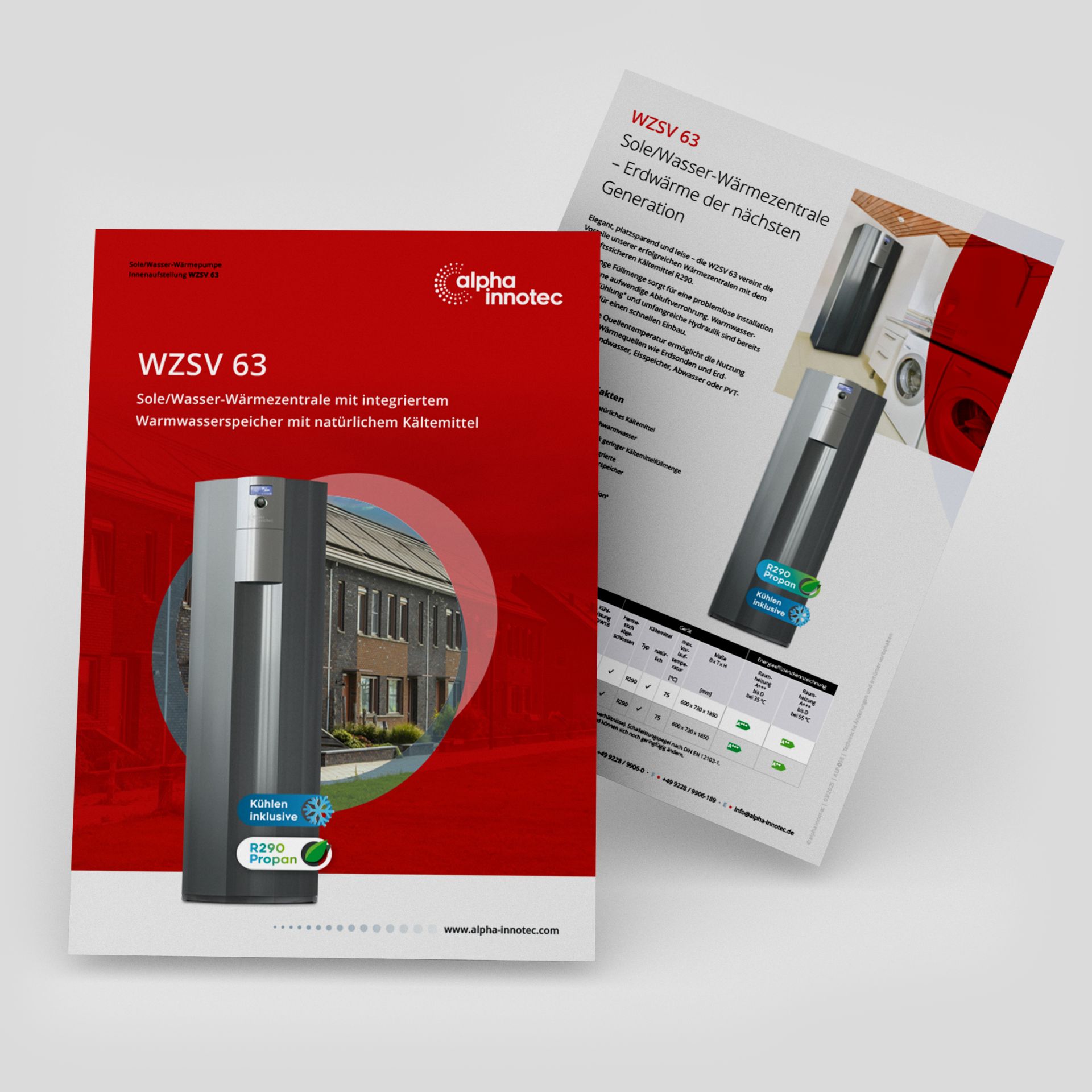 Product data sheet - ground source heat station WZSV 63 alpha innotec