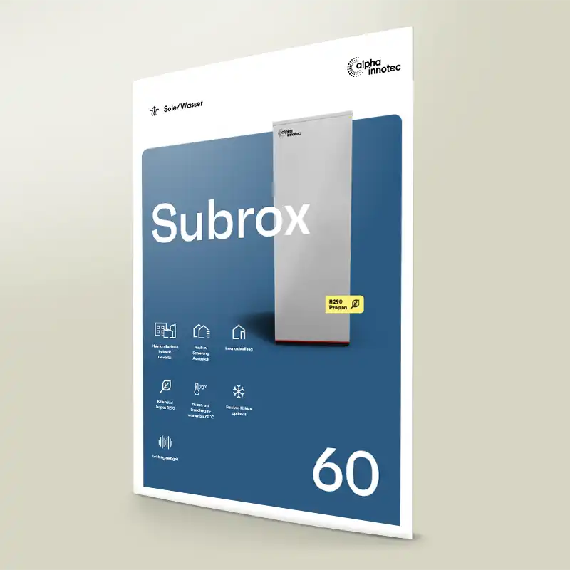 Product sheet Subrox 8 | 13 | 18 Brine-to-Water Heat Pumps alpha innotec