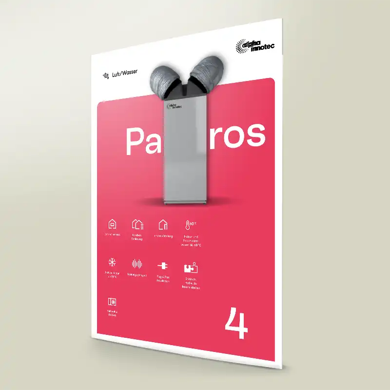 Product sheet Paros Luft-Wasser-Wärmepumpen